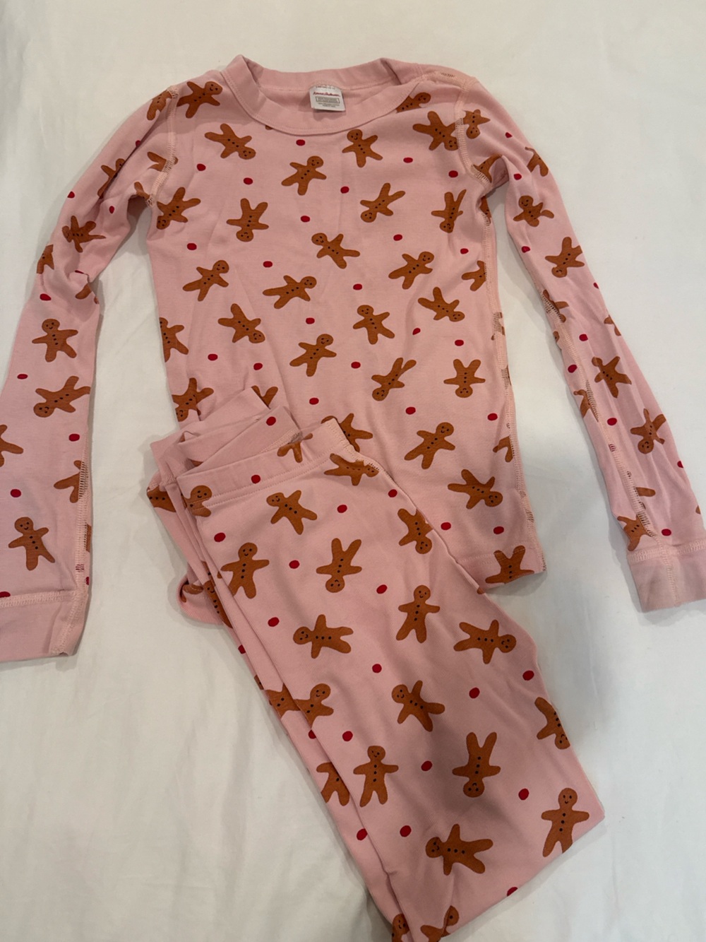 Hanna Andersson Pink Gingerbread Cookie Pajama Set